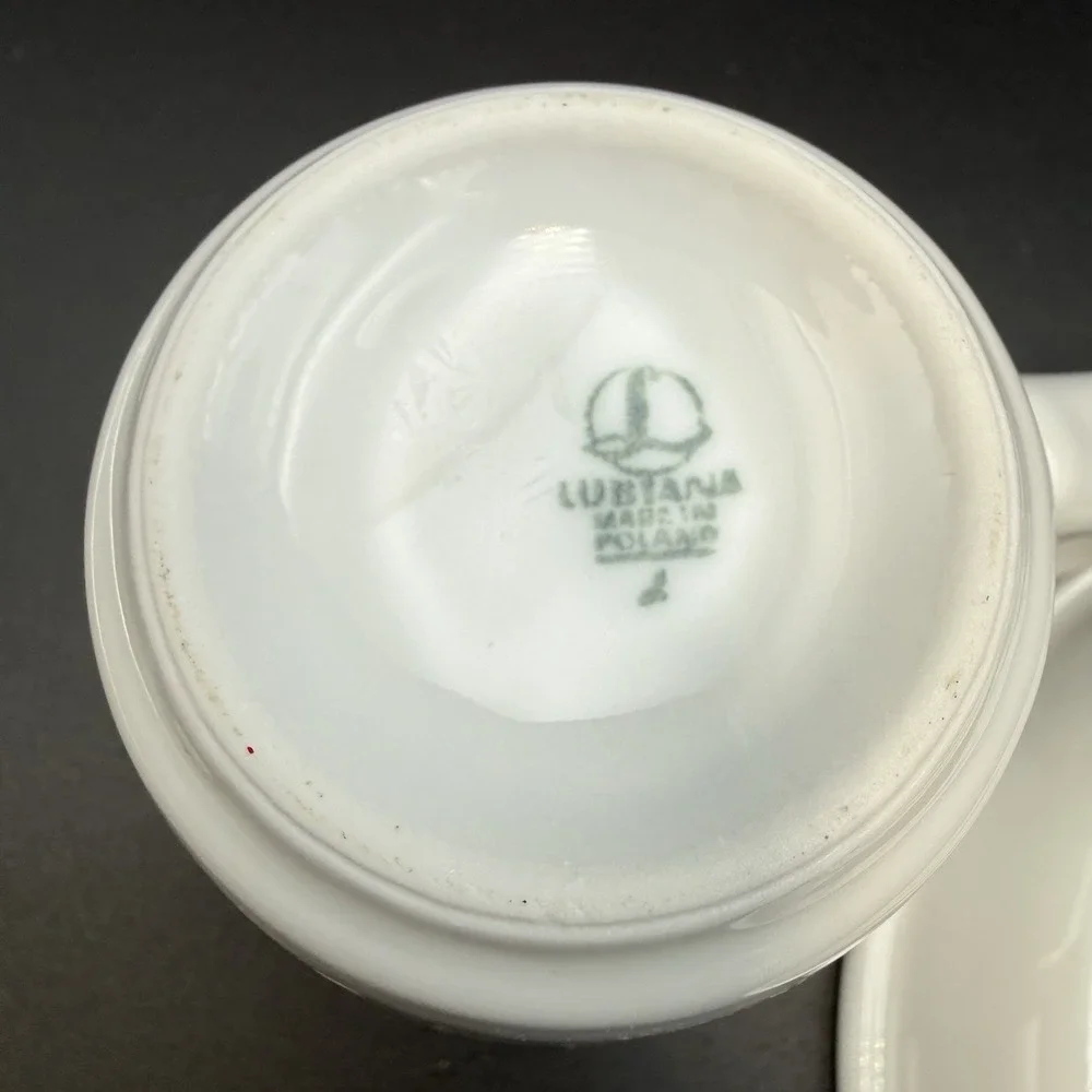 (1) Fish Cup by Lubiana And (1)‎ Saucer by Ten Strawberry Street Poland